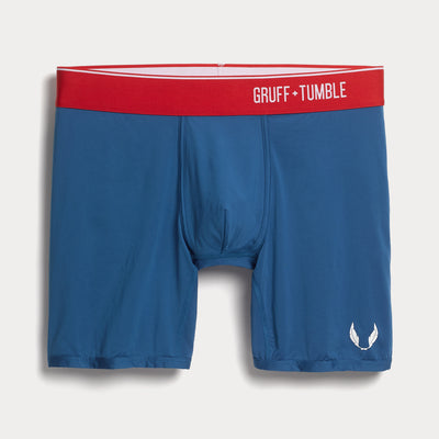 Sportsman premium size boxer briefs for big and tall men. XL, XXL, 3XL, 4XL.   option=snorkel blue